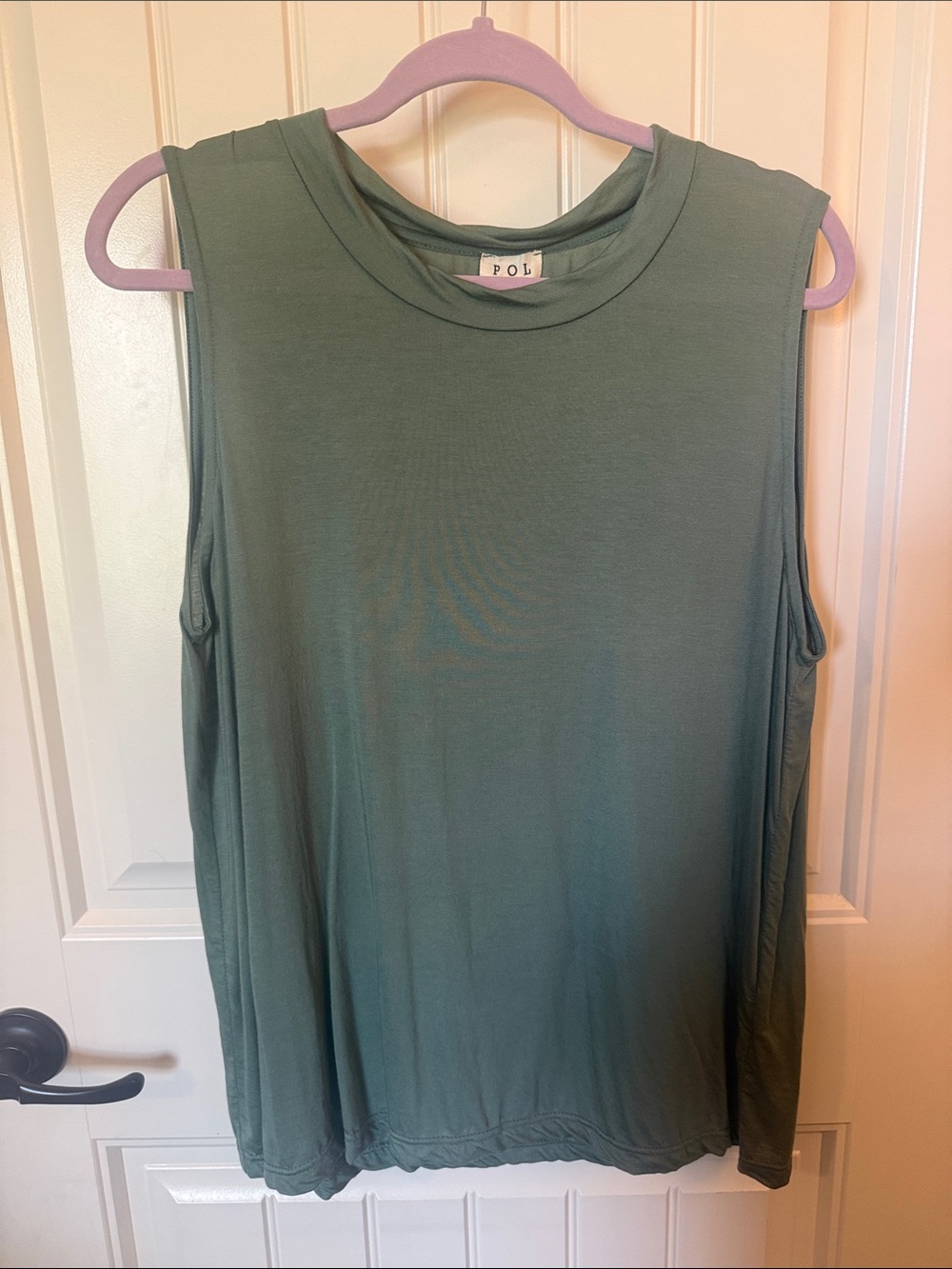 POL Sleeveless Tank Top in Sage